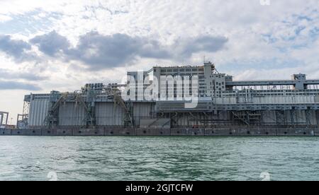 Montreal, Quebec, Canada - August 25 2021 : Viterra Montreal Terminal. Stock Photo