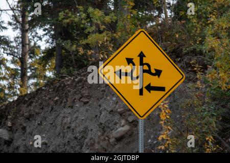 A confusing pair of street signs showing two of the 71 Peachtree street and  road names known in Atlanta Stock Photo - Alamy