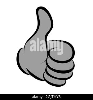 Thumb up LIKE hand gesture eps10 vector illustration isolated on white background. Stock Vector