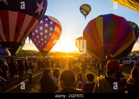 Reno, United States. 11th Sep, 2021. The sun rises over the Reno Hot Air Balloon Race. The Great Reno Balloon Race advertises its self as the worlds largest free hot air balloon race. It is celebrating its 40th anniversary this year. (Photo by Ty O'Neil/SOPA Images/Sipa USA) Credit: Sipa USA/Alamy Live News Stock Photo