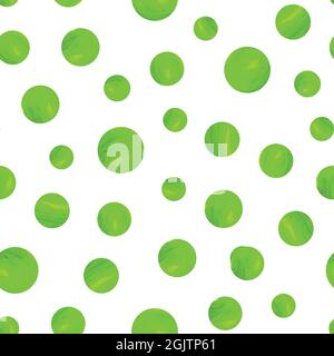 Abstract fashion grunge polka dots background. White seamless pattern with green textured circles. Template design for invitation, poster, card, flyer Stock Vector