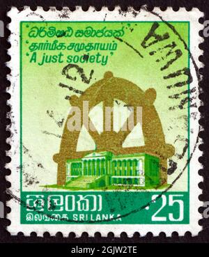 SRI LANKA - CIRCA 1979: a stamp printed in Sri Lanka shows Princess ...