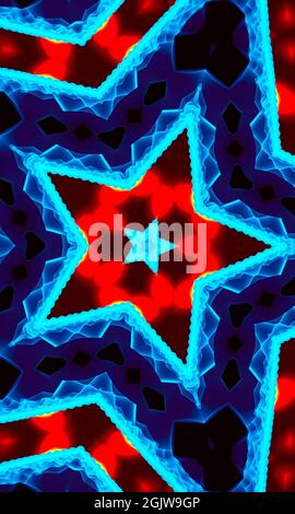 Blue star smarphone wallpaper. Low Poly Modern Display Abstract polygon Background for Smartphone, Mobile, Device Stock Photo