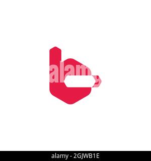 letter bc simple fast motion arrow geometric logo vector Stock Vector