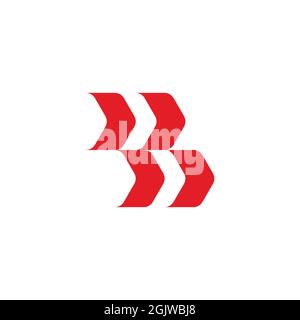 simple fast arrows red rocket symbol logo vector Stock Vector