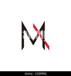 letter ma motion line colorful logo vector Stock Vector