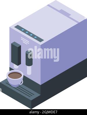 Coffee machine icon isometric vector. Espresso drip. Cafe maker Stock Vector
