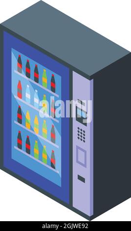 Coffeemaker machine icon isometric vector. Drink bottle. Water cocktail Stock Vector