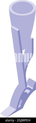 Leg exoskeleton icon isometric vector. Robot suit. Man wearable Stock Vector