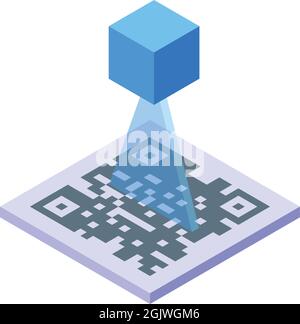 cube with qr code Stock Vector Image & Art - Alamy