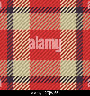 Seamless pattern of scottish tartan plaid. Repeatable background with check fabric texture. Flat vector backdrop of striped textile print. Stock Vector