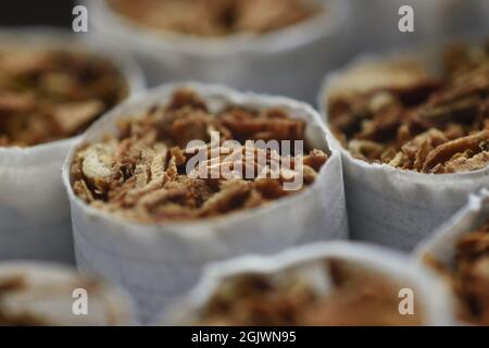 cigarette Tabaco close up photography with selective focus. Stock Photo
