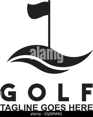 Emblem logo design for golf sport activity vector illustration template Stock Vector
