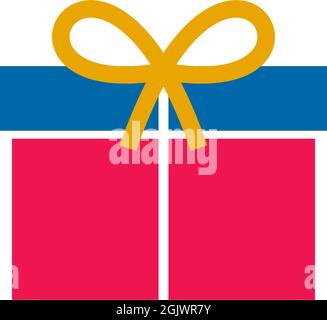 Gift box present icon logo design vector illustration template Stock Vector