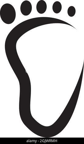 Foot icon logo design inspiration vector template illustration Stock Vector