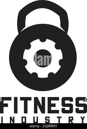 Fitness gym logo design vector illustration template Stock Vector