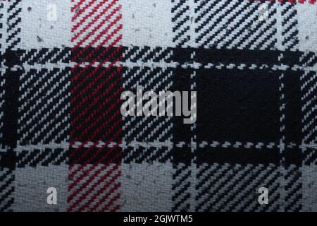 white ,black and red woven background  pattern. Stock Photo