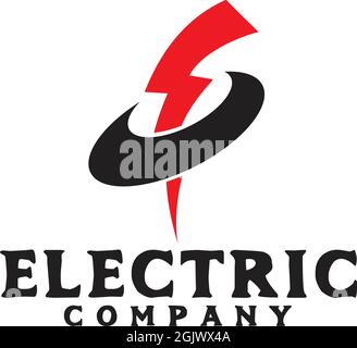 Electric business company logo design inspiration vector template with using thunderligh icon Stock Vector