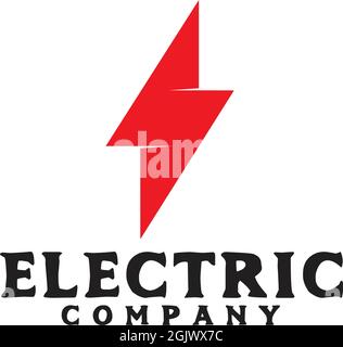 Electric business company logo design inspiration vector template with using thunderligh icon Stock Vector