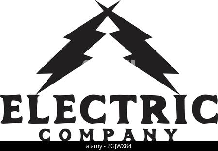Electric business company logo design inspiration vector template with using thunderligh icon Stock Vector