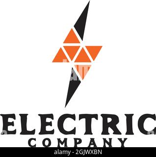 Electric business company logo design inspiration vector template with using thunderligh icon Stock Vector