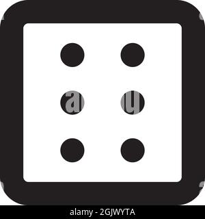 Dice icon logo design inspiration vector template Stock Vector