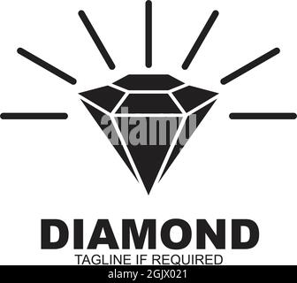 Simple luxury diamond icon logo design vector illustration template Stock Vector