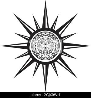 Compass logo icon design inspiration vector illustration template Stock Vector