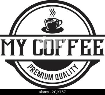 Coffee shop icon logo design inspiration vector illustration template Stock Vector