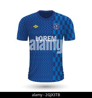 Realistic soccer shirt Chelsea 2022, jersey template for football kit. Vector illustration Stock Vector