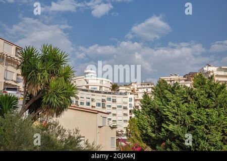 Modern hotels and apartments in Saranda, Albania. Stock Photo