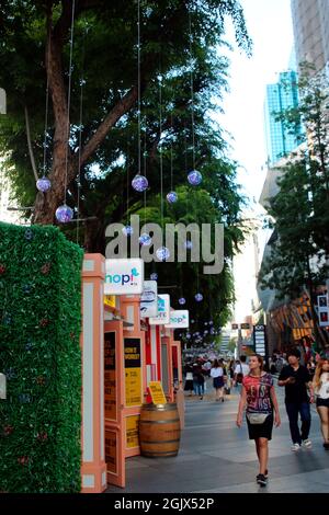 Christmas decorations in Singapore around the Orchard Road Stock Photo