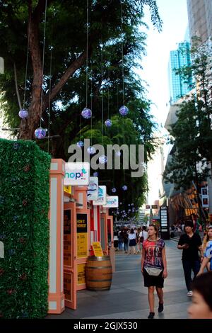 Christmas decorations in Singapore around the Orchard Road Stock Photo