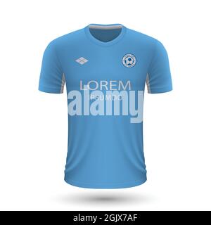 Realistic soccer shirt Manchester City, jersey template for football ...