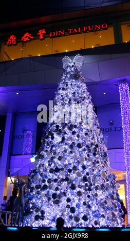 Christmas decorations in Singapore around the Orchard Road Stock Photo