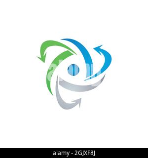 abstract eye triangle arrow logo icon flat vector concept graphic simple stylish design Stock Vector