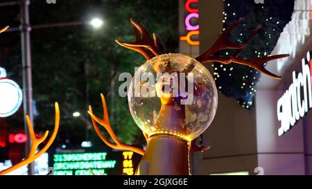 Christmas decorations in Singapore around the Orchard Road Stock Photo