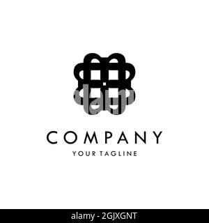 abstract letter M window logo icon flat vector concept graphic simple stylish design Stock Vector