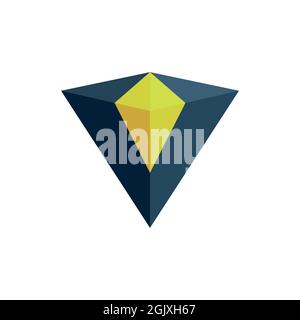 abstract letter V diamond logo icon flat vector concept graphic simple stylish design Stock Vector