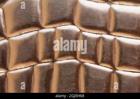 Metallic texture background, with volumes, snake skin shapes Stock Photo