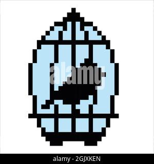 Vector illustration of isolated pixel icon Stock Photo - Alamy