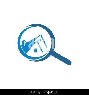 home search abstract logo icon flat vector concept graphic simple stylish design Stock Vector