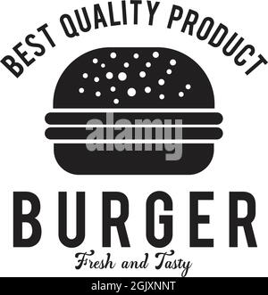Burger logo design inspiration icon vector illustration template Stock Vector