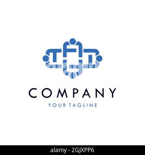 team work business logo icon flat vector concept graphic simple stylish design Stock Vector
