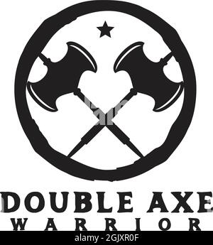 Crossed axes logo icon design inspiration vector template Stock Vector