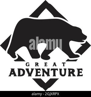 Bear logo design inspiraiton vector illustration template Stock Vector