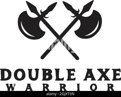 Crossed axes logo icon design inspiration vector template Stock Vector