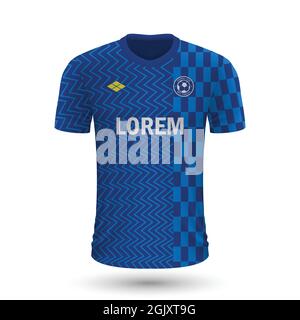 Realistic soccer shirt Chelsea 2022, jersey template for football kit. Vector illustration Stock Vector