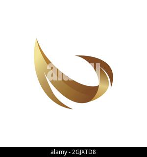 luxury waves letter N abstract logo icon flat vector concept graphic simple stylish design Stock Vector