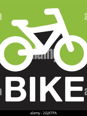 Bike logo design inspiration vector illustration with isolated background template Stock Vector